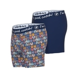Un poisson nommé Fred Flip Flops bleu/print boxer
