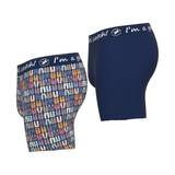 Un poisson nommé Fred Flip Flops bleu/print boxer
