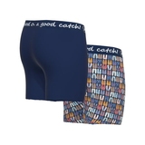 Un poisson nommé Fred Flip Flops bleu/print boxer