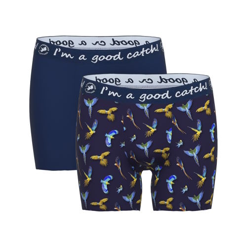 Un poisson nommé Fred Parrot bleu marine/print boxer