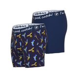 Un poisson nommé Fred Parrot bleu marine/print boxer