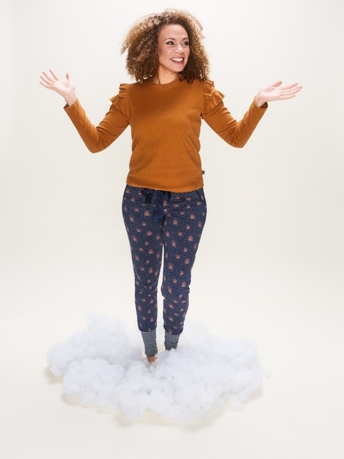 Charlie Choe Wandering Nights bleu marine/print pantalon de pyjama