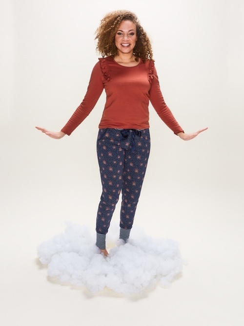 Charlie Choe Wandering Nights bleu marine/print pantalon de pyjama