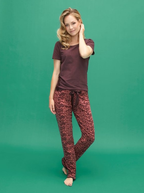 Charlie Choe Coeur sauvage terracotta pantalon de pyjama