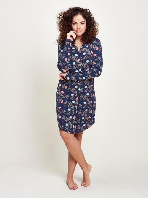 Charlie Choe Rêves mystiques bleu/print chemise de nuit