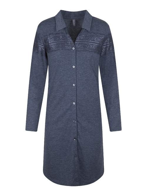 LingaDore Night India Velvet bleu chemise de nuit