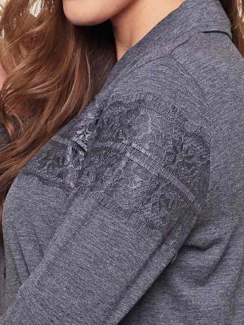 LingaDore Night India Velvet bleu chemise de nuit