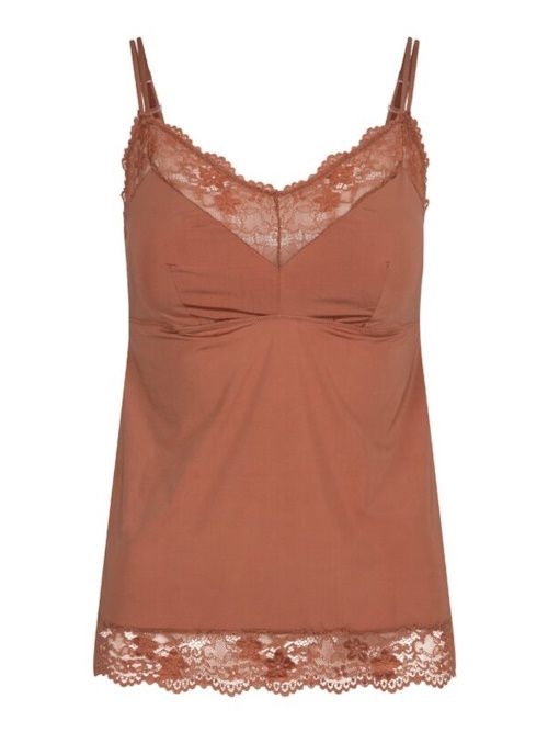 LingaDore Quotidien Basic cuir brun top spaghetti