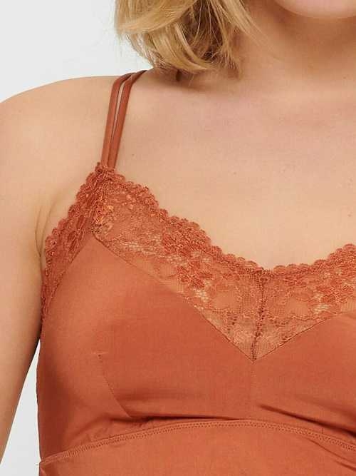 LingaDore Quotidien Basic cuir brun top spaghetti