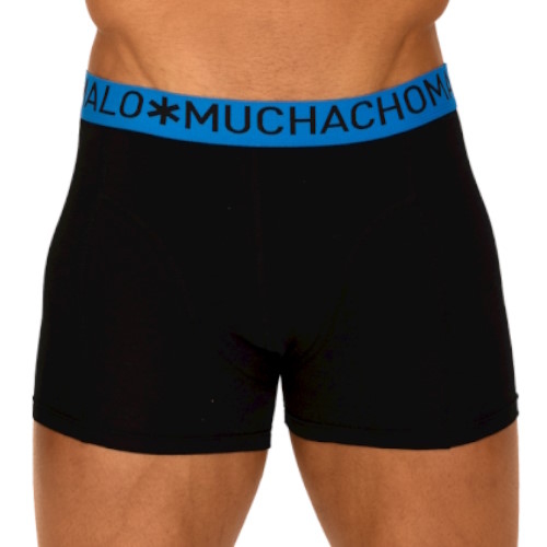 Muchachomalo Light Cotton Solid noir/bleu boxer