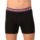 Muchachomalo Light Cotton Solid noir/rouge boxer