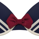 Maillots de bain Marlies Dekkers Sailor Mary bleu marine/ivoire bikinitop push up