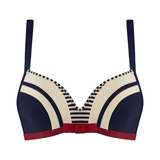Maillots de bain Marlies Dekkers Starboard bleu marine/rouge bikinitop push up