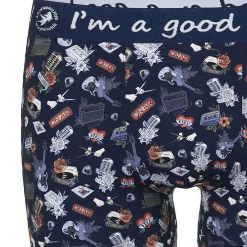 Un poisson nommé Fred Tattoo Rock & Roll  bleu marine/print boxer