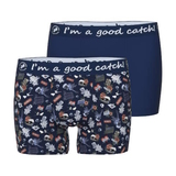 Un poisson nommé Fred Tattoo Rock & Roll  bleu marine/print boxer