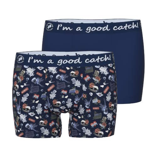 Un poisson nommé Fred Tattoo Rock & Roll  bleu marine/print boxer