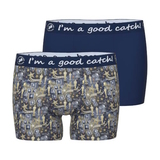 Un poisson nommé Fred Oscar bleu marine/print boxer