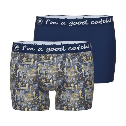 Un poisson nommé Fred Oscar bleu marine/print boxer