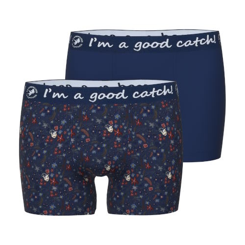 Un poisson nommé Fred Masks bleu marine/print boxer