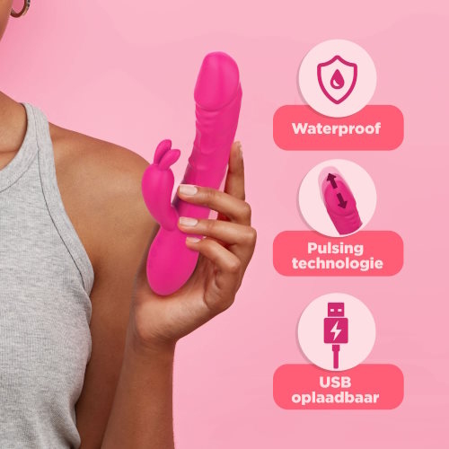 PureVibe Magic Pulsing rose vibromasseur lapin