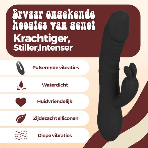 PureVibe Magic Pulsing noir vibromasseur lapin