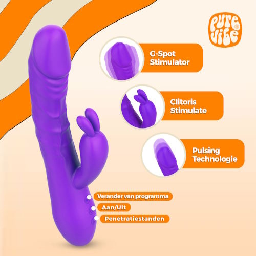 PureVibe Magic Pulsing violet vibromasseur lapin