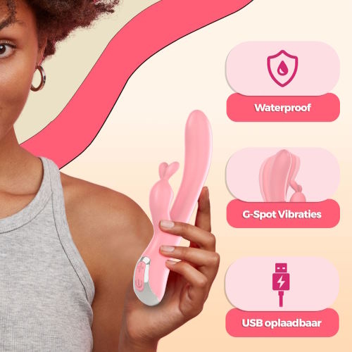 PureVibe LELA rose pastel vibromasseur lapin