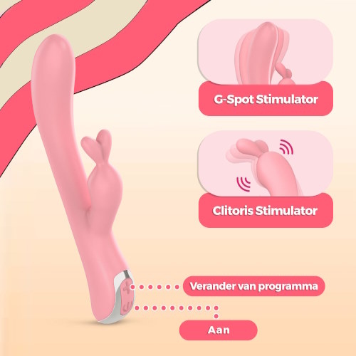 PureVibe LELA rose pastel vibromasseur lapin
