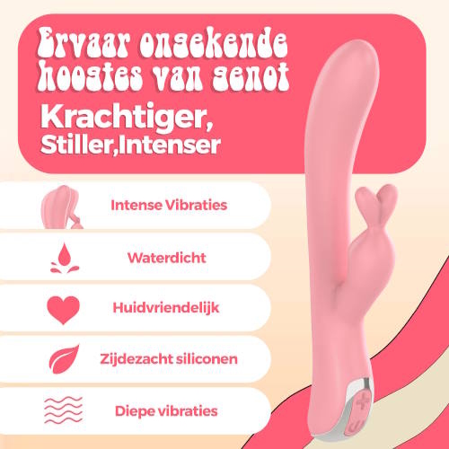 PureVibe LELA rose pastel vibromasseur lapin
