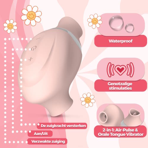 PureVibe Oral Air-Pulse Lover rose pastel vibromasseur clitoris