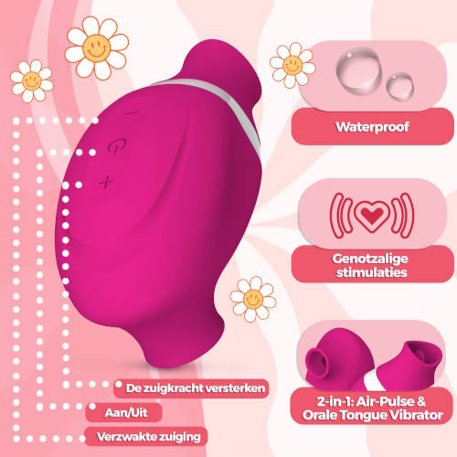 PureVibe Oral Air-Pulse Lover rose vibromasseur clitoris