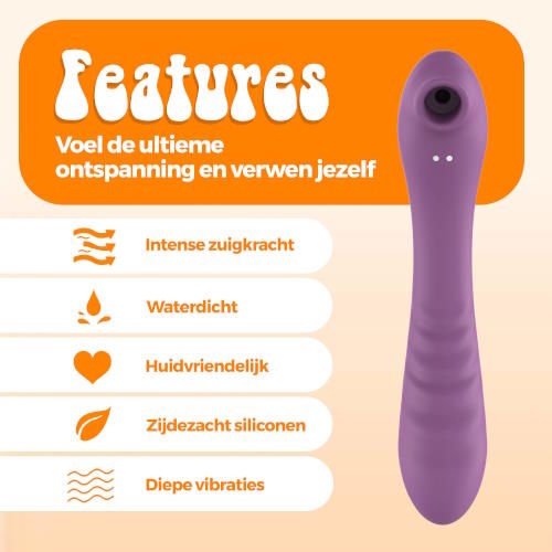 PureVibe Vibrating Air-Pulse Massager rose vibromasseur clitoris