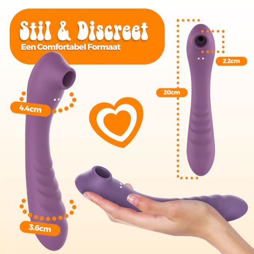 PureVibe Vibrating Air-Pulse Massager rose vibromasseur clitoris