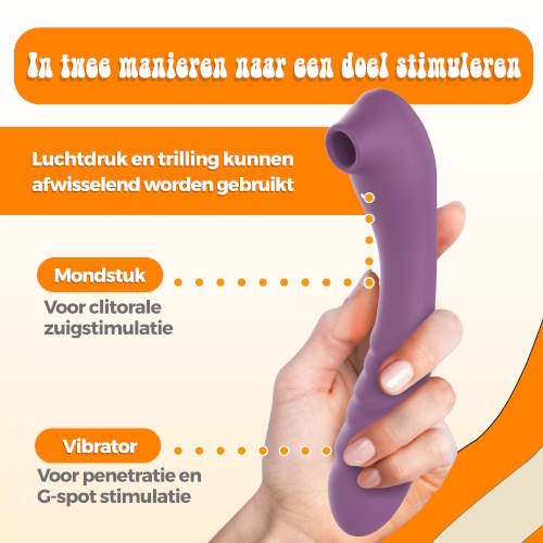 PureVibe Vibrating Air-Pulse Massager violet vibromasseur clitoris