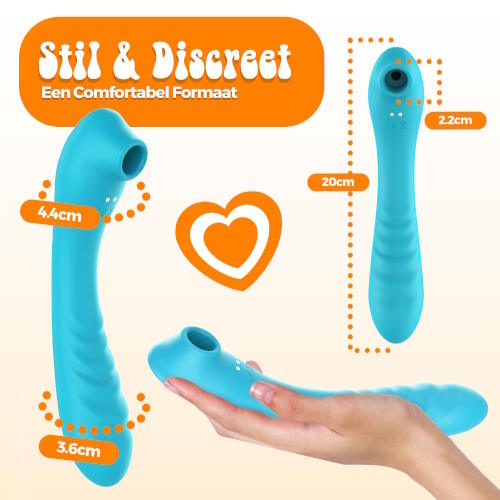 PureVibe Vibrating Air-Pulse Massager blue vibromasseur clitoris