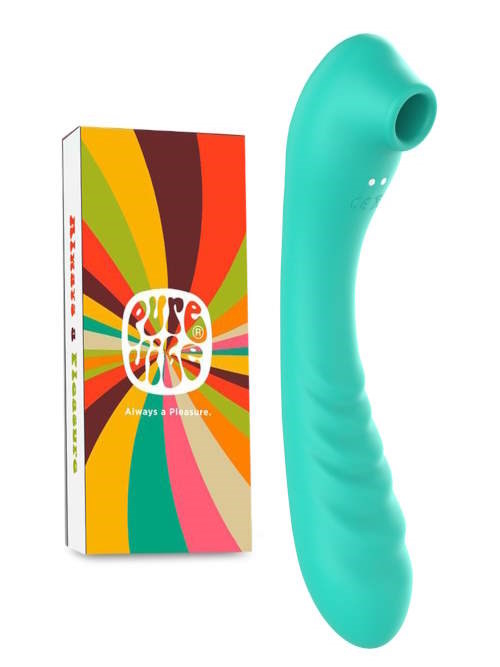 PureVibe Vibrating Air-Pulse Massager green vibromasseur clitoris