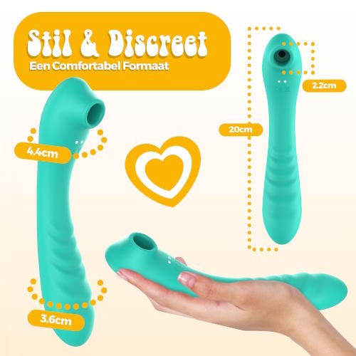 PureVibe Vibrating Air-Pulse Massager green vibromasseur clitoris
