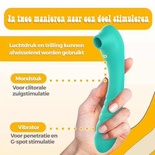 PureVibe Vibrating Air-Pulse Massager green vibromasseur clitoris