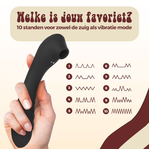 PureVibe Vibrating Air-Pulse Massager noir vibromasseur clitoris