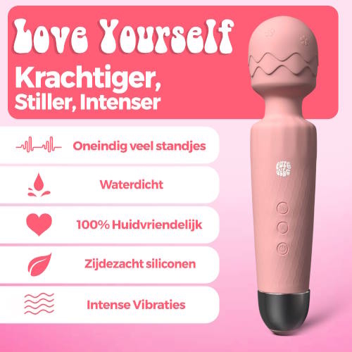 PureVibe SilkTouch rose pastel vibromasseur baguette