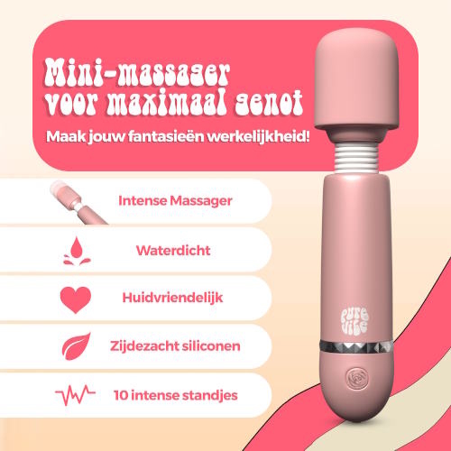 PureVibe ItsyBitsy rose pastel vibromasseur baguette