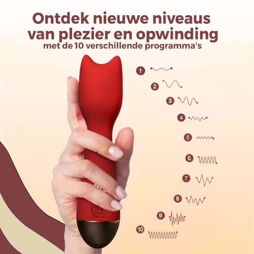 PureVibe Mini Kitty rouge vibromasseur baguette