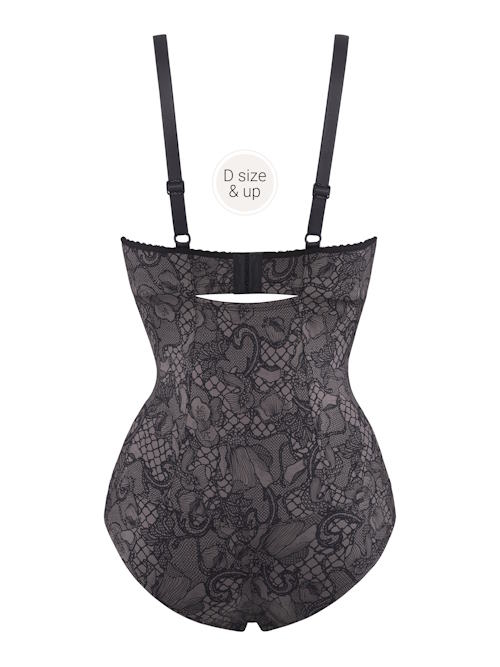 Marlies Dekkers Lioness of Britanny grijs/zwart corselet