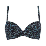 Maillots de bain Marlies Dekkers Panthera noir/vert bikinitop push up