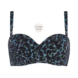 Maillots de bain Marlies Dekkers Panthera noir/vert haut de bikini préformé