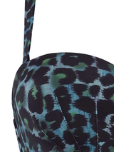 Maillots de bain Marlies Dekkers Panthera noir/vert haut de bikini préformé