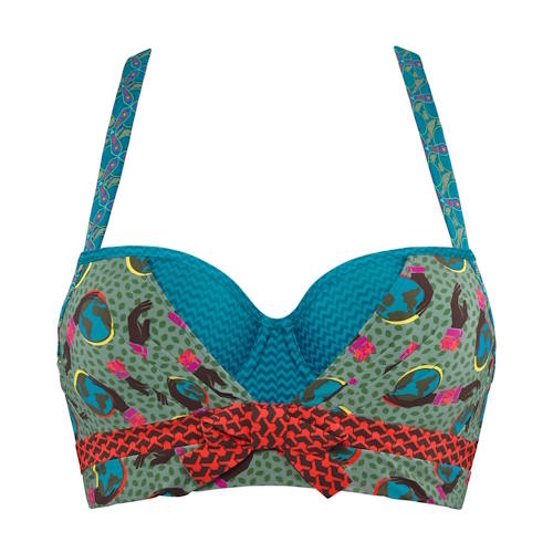 Marlies Dekkers Gaia bleu/print soutien-gorge rembourré