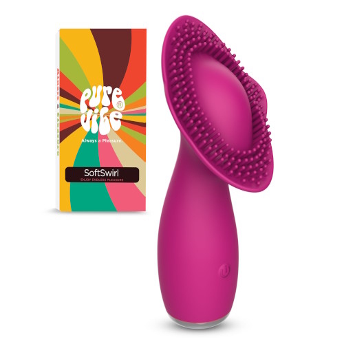 PureVibe SoftSwirl rose vibromasseur baguette