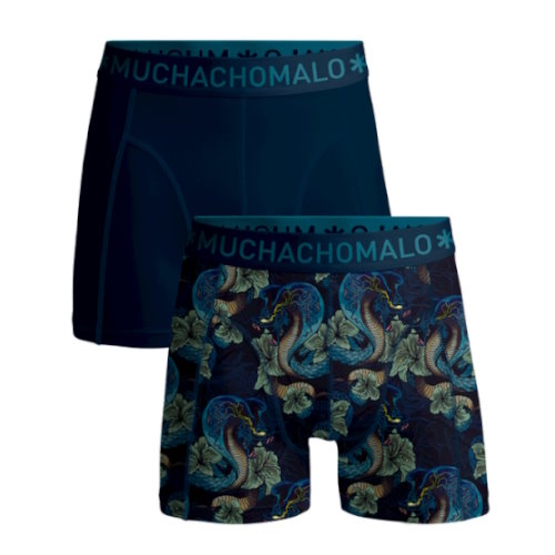 Muchachomalo Snake bleu marine/print modal boxer