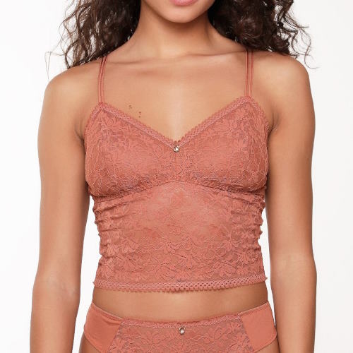 LingaDore Ginger Bread marron soutien-gorge sans armatures en dentelle